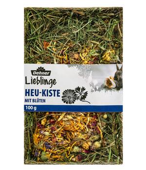Dehner Lieblinge Heu-Kiste mit Blüten, 100 g