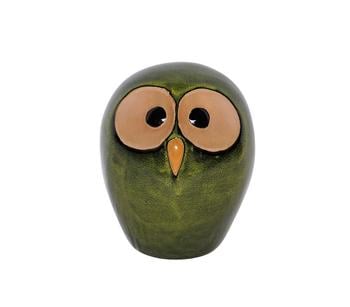 Dehner Keramik-Eule, grün 19 x 19 x 23 cm