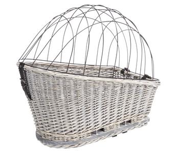 Trixie Fahrradkorb für Gepäckträger, ca. B35/H49/T55 cm, Grau - Metall / Polyester Weide Schaumstoff