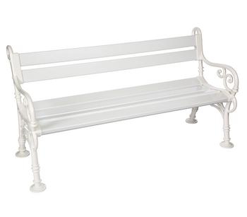 Blome Bank Linderhof, 3-Sitzer, Weiß - Polypropylen / PVC