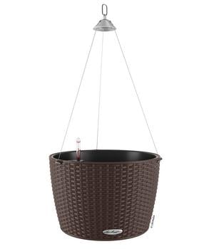 LECHUZA® Kunststoff-Hängeampel Nido Cottage inkl. Pflanzeinsatz, rund, ca. Ø36,3/H24,2 cm