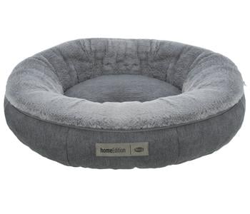 Trixie Hundebett Liano, rund, grau - Polyester / Schaumstoff
