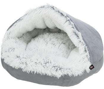 Trixie Höhlenbett Harvey, rund, grau/weiß-schwarz, Grau / Weiß Schwarz - Polyester Schaumstoff