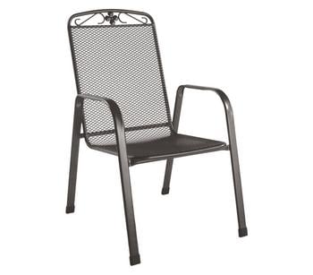 MWH Metall-Gartensessel Savoy, Grau - Metall