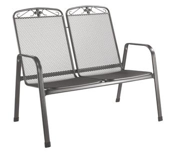 MWH Metall-Bank Savoy, 2-Sitzer, Grau - Metall