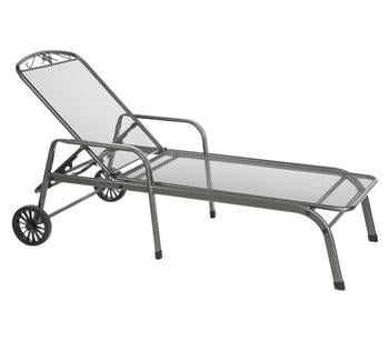 MWH Gartenliege Savoy, ca. B81/H52/T187 cm, Grau - Metall