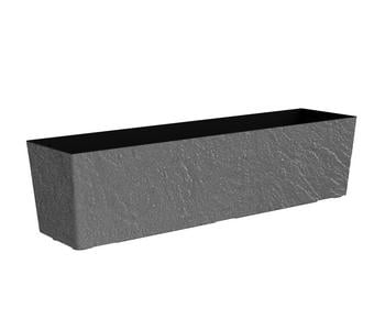 Dehner Kunststoff-Kasten Stone inkl. Bewässerungssystem, rechteckig, Grau - Polypropylen