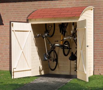 Weka Fahrradgarage, ca. B171/H223/T138 cm, Natur - Holz