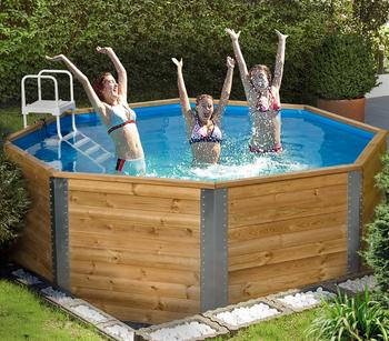 Weka Massivholzpool 593, Ø 325 x 116 cm, Natur - Fichtenholz