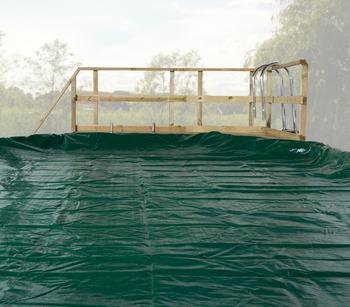 Weka Abdeckplane 593 für den Massivholzpool 593, Dunkelgrün