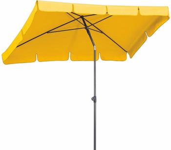 Schneider Sonnenschirm Aquila, rechteckig, ca. B225/T120 cm, Gelb - Polyester, Stahl