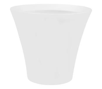 Dehner Keramik-Übertopf Tina, konisch, weiß, ca. Ø16 cm