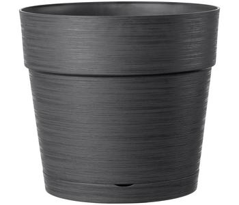 Deroma Kunststoff-Topf Vaso Save, rund, Anthrazit - Kunststoff
