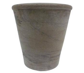 Spang Terrakotta Topf, rund, basalt, Dunkelbraun -