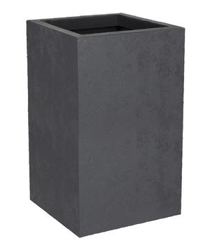 EDA Kunststoff-Topf Basalt Up, quadratisch, ca. B30/H50/T30 cm, Anthrazit - Polypropylen