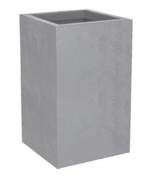 EDA Kunststoff-Topf Basalt Up, quadratisch, ca. B30/H50/T30 cm, Grau - Polypropylen