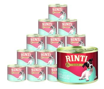 RINTI Gold Nassfutter für Hunde, 12 x 185 g
