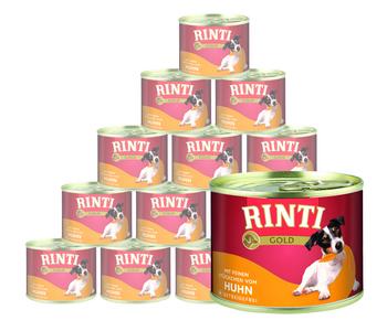 RINTI Gold Nassfutter für Hunde, 12 x 185 g