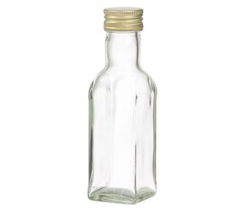 5 x Dehner Glasflasche Marasca, 125 ml - Glas - Mindestbestellmenge: 5 Stk.