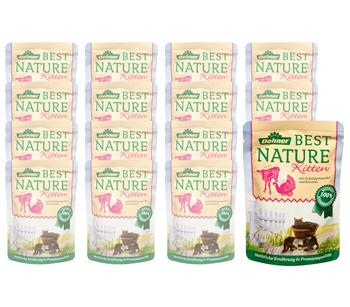 Dehner Best Nature Nassfutter für Katzen Kitten, 16 x 85 g