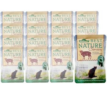 Dehner Best Nature Nassfutter für Katzen Senior, 16 x 85 g