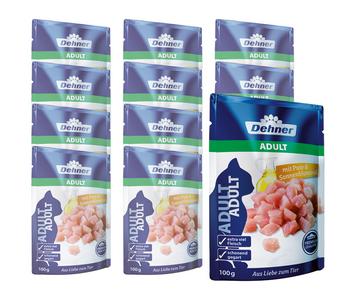 Dehner Premium Nassfutter für Katzen Adult, 12 x 100 g