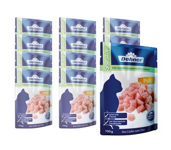 Dehner Premium Nassfutter für Katzen Sensitive, 12 x 100 g