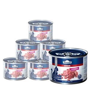 Dehner Premium Nassfutter für Katzen Senior, 6 x 200 g/400 g