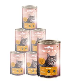Dehner Premium Nassfutter für Katzen Kitten, 6 x 200 g/400 g