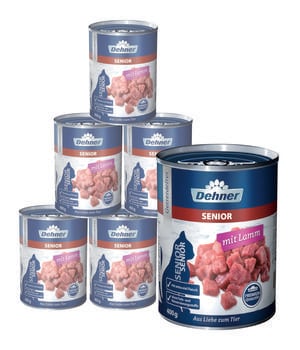 Dehner Premium Nassfutter für Katzen Senior, 6 x 200 g/400 g