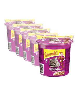 Whiskas® Katzensnack Crunch mit Huhn, Truthahn & Ente, 5 x 100 g