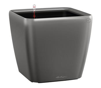 LECHUZA QUADRO LS, All-in-One-Set, Dunkelgrau - Kunststoff