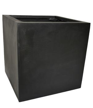 Eastwest Fiberglas-Pflanzkübel, quadratisch, Schwarz - Fiberglas