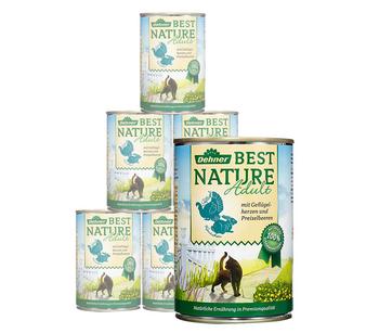 Dehner Best Nature Nassfutter für Katzen Adult, 6 x 200 g/400 g