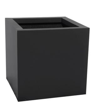 Eastwest Fiberglas-Pflanzkübel Supremo, quadratisch, Schwarz - Fiberglas