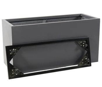 Eastwest Fiberglas-Pflanzkübel mit Pflanzenroller, rechteckig