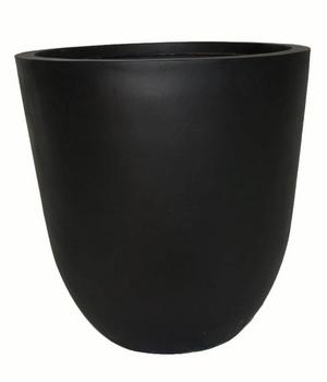 Eastwest Fiberglas-Pflanztopf Nero, rund, schwarz
