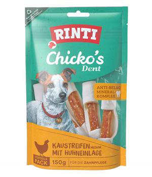 RINTI Hundesnack Chicko's Dent Kaustreifen mit Huhneinlage, Medium, 150 g