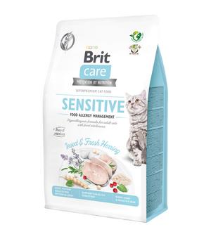 Brit Care Trockenfutter für Katzen Sensitive Food Allergy Adult, Insekten & Hering