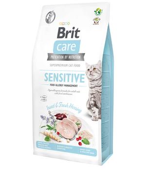Brit Care Trockenfutter für Katzen Sensitive Food Allergy Adult, Insekten & Hering