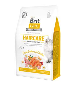 Brit Care Trockenfutter für Katzen Haircare Adult, Lachs & Huhn