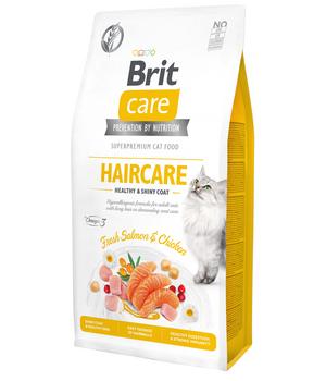 Brit Care Trockenfutter für Katzen Haircare Adult, Lachs & Huhn
