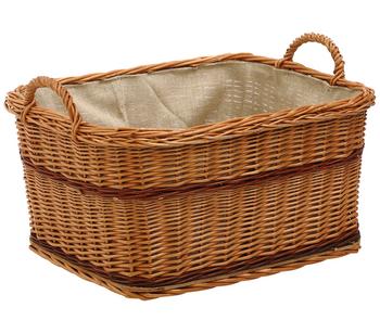 Dehner Weiden-Kaminkorb mit Jute