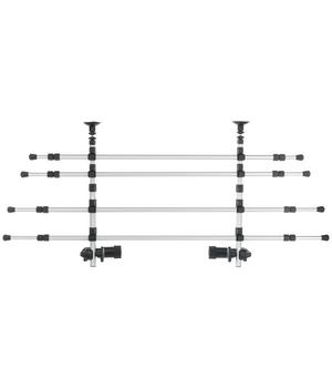 Trixie Auto-Gitter mit Kopfstützenfixierung, ca. B96-163/H34-48 cm, Schwarz, Silber - Aluminium, Kunststoff