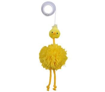 Trixie Katzenspielzeug Huhn am Gummiband, 20 cm