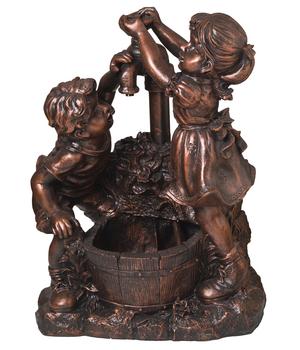 Ubbink Polyresin-Gartenbrunnen Acqua Arte Memphis, ca. H64 cm, Kupfer - Polyresin