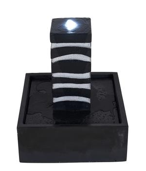 Ubbink Polyresin-Gartenbrunnen Acqua Arte Borgo, ca. H58 cm, Schwarz / Weiß - Polyresin