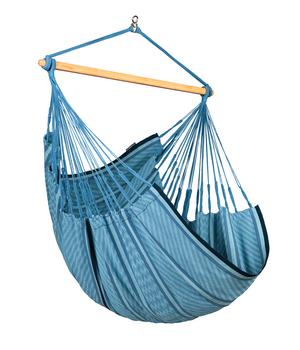 La Siesta Hängestuhl Comfort Habana Blue, Blau - Baumwolle / Bambus