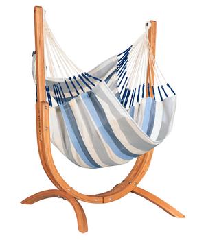 La Siesta Hängesessel Udine, Hellblau - Polypropylen / Eukalyptusholz