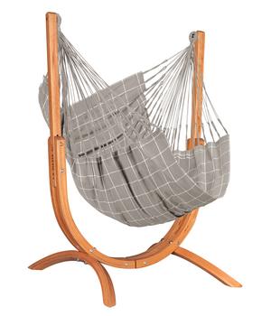 La Siesta Hängesessel Udine, Grau - Polypropylen / Eukalyptusholz